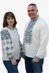Парні вишиванки жіноча і чоловіча Святкові 1658020411 льон (XL)104-108 молочні
