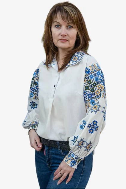 Парні вишиванки жіноча і чоловіча Святкові 1658020411 льон (XL)104-108 молочні