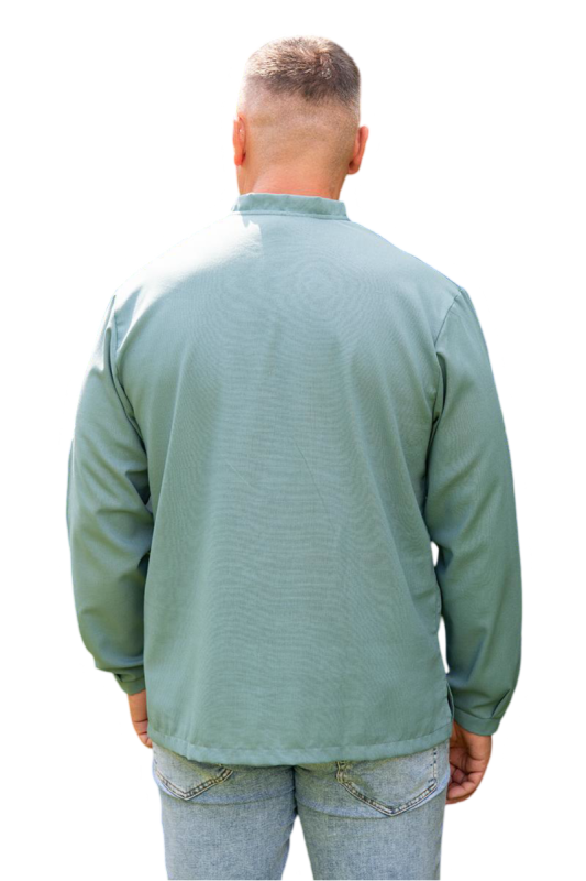 Чоловіча вишиванка Благополуччя 3201234 льон (2XL)112-116 сіро-зелена