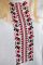Вишиванка дитяча лляна для дівчинки Проліски святкова дитяча блузка з червоно-чорним орнаментом 2320411 льон 152см біла