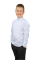 Вишиванка для хлопчика лляна Класична чисто біла з довгим рукавом 101234 льон 122см біла з білим орнаментом