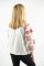 Вишиванка дитяча для дівчинки Класична з червоними квітами 310411 льон 122см молочна